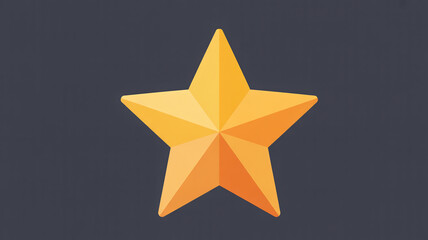 Obraz premium Golden Star Icon on Dark Background