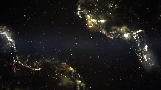 Elegant Luxury Gold Fluid Particles Intro for Socials, Movies, Awards and Titles. Copy Space.Set of 5.