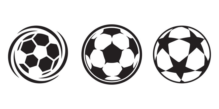 Black and white soccer ball with shadow isolated on white background