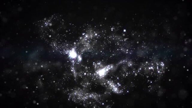 Luxury Silver Fluid Glitter Particles Intro for Fashion, Movies, Awards and Titles. Copy Space.Set of 5.