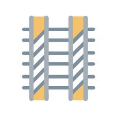 Illustration of a simple ladder against a black background with yellow accents