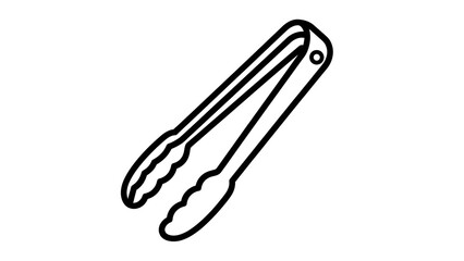 Obraz premium Simple Line Drawing of Hair Clippers.