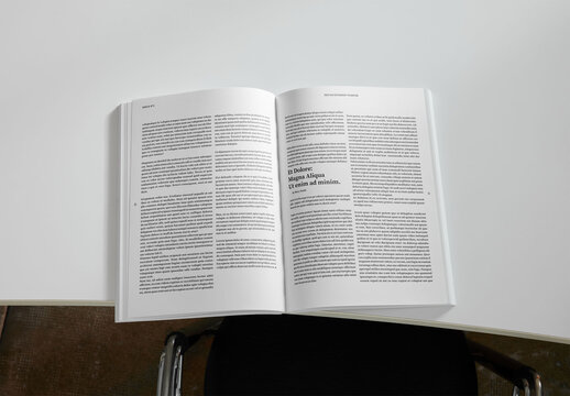 Mockup Of Book With Customizable Pages