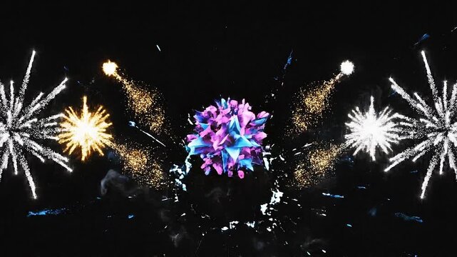 Collection of dynamic motion graphic elements video

