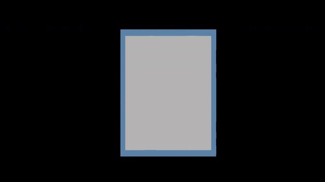 Modern minimalist rectangle graphic symbolizing a generic video content placeholder or a default multimedia file icon, perfect for user interface design, web development, and digital media projects