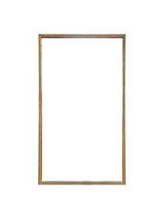Obraz premium Vintage brass frame with fine ornament is isolated.