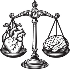 A 3d golden scales of justice symbol balancing a heavy weight of dollar money and metal coins to compare the legal equality of finance and business law in a conceptual measurement of value