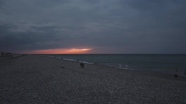  on the beach in Batumi, Georgia - 2 Oct 2025.