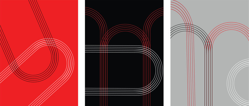  set of Layout with running track vector. For sports event, competition or championship.