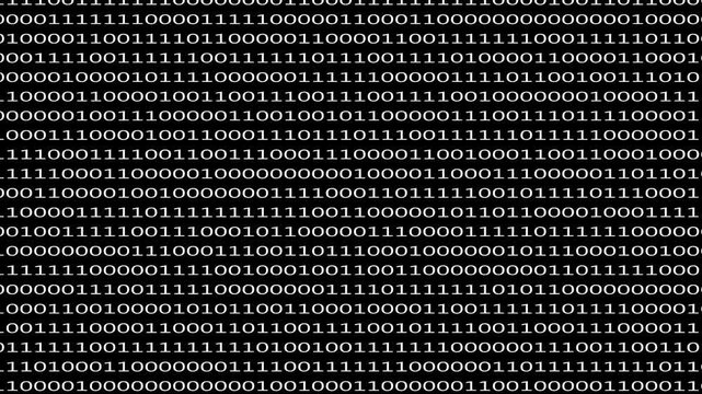 Realistic Binary Code Stream Cascading 0 and 1 up to down animation. abstract data, information, and the digital realm technology and data effect concept. 