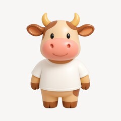 Fototapeta premium Cute cartoon cow figurine