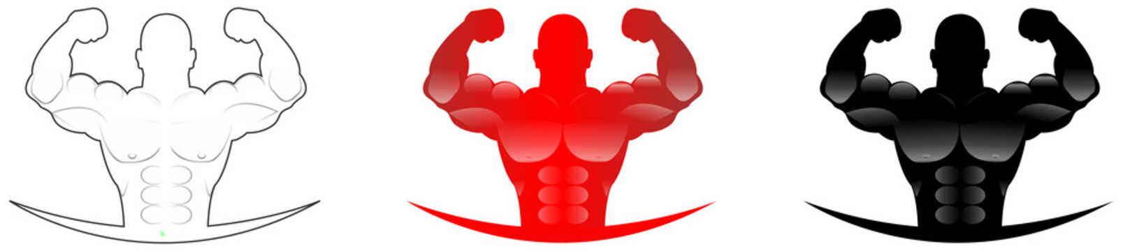 hand drawn illustration of a body builder gym isolated on transparent background