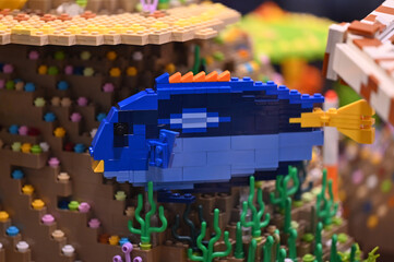 Naklejka premium Lego fish
