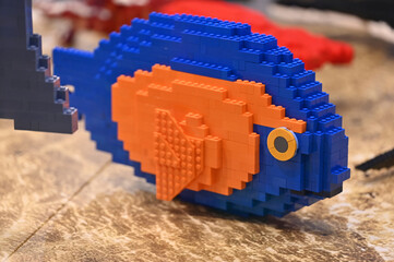 Naklejka premium Lego fish