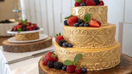 cake with strawberries