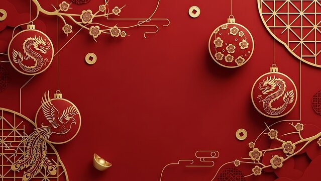 Chinese Background Red