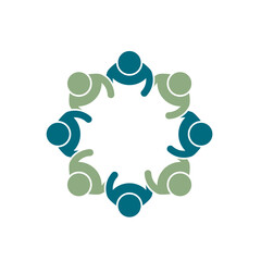 rotating successful people community logo design