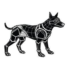 Cybernetic dog hologram silhouette