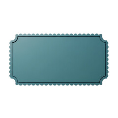 Blue scalloped edge label template