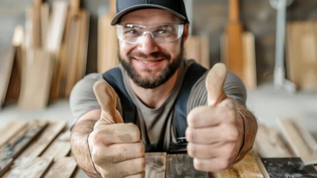 Video A person showing approval and positivity while holding a wooden spoon, potentially in a cooking or food-related context