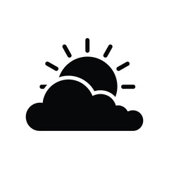 Sun rising behind a cloud for weather forecasting