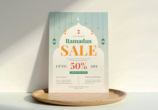 Modern Islamic Ramadan Sale Flyer Design Layout