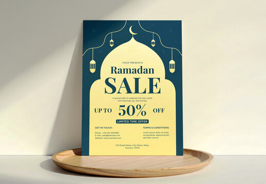 Ramadan Sale Flyer Template with Discount Offer