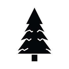 Pine tree silhouette representing a coniferous forest