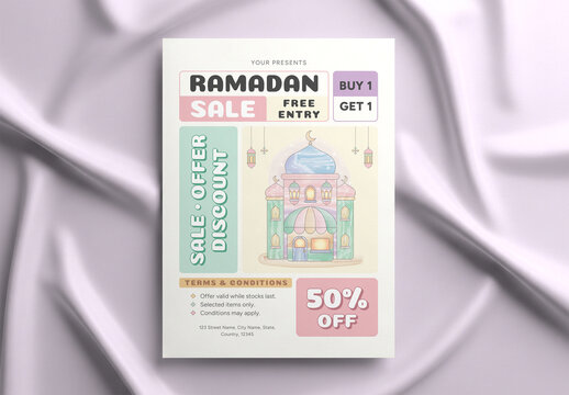 Ramadan Sale Flyer with Buy One Get One Offer