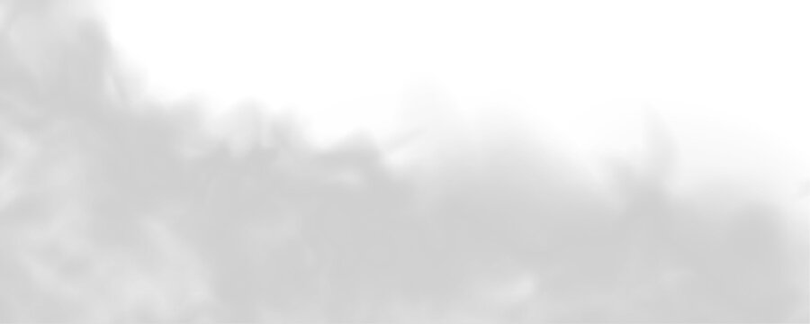 Dense gray smoke curls outward with subtle motion blur. Natural diffusion creates realistic, cinematic effect. Ideal for VFX, posters, or creative overlays.