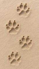Paw prints on sandy mobile wallpaper