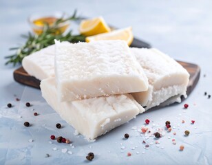 Salted fish on a board