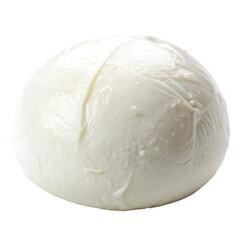 Buffalo mozzarella cheese isolated on transparent background