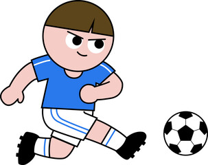 Obraz premium boy playing soccer