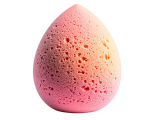 Pear-shaped porous cosmetic sponge with gradient pink-orange shading