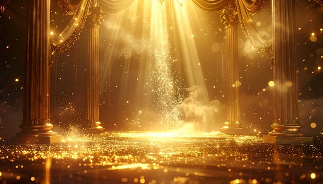 黄金の光が降り注ぐ幻想空間