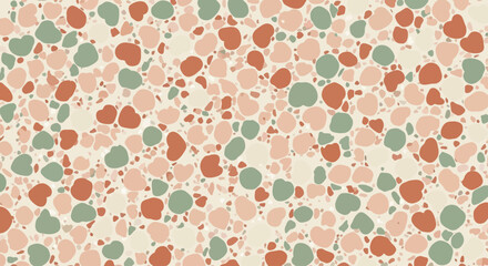 Modern Terrazzo Stone Texture with Hearts Vector