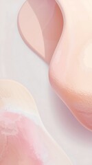 Fototapeta premium Generative AI Soft Organic Shapes in Gentle Pastel Palette Create Visual Calmness