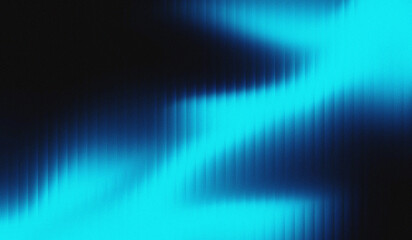 Obraz premium Glowing blue and cyan gradient wave with vertical light streaks on a dark background.