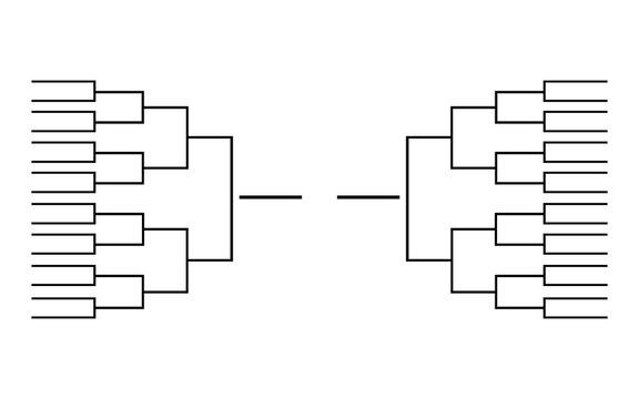 Blank Tournament Bracket Design for Sports, Games, or Business Competitions