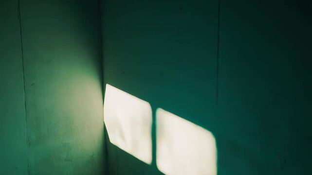 Tranquil teal wall and pool surface where soft ripples and reflected light sculpt textured shadow and depth, evoking minimalist calm, spa like solitude and cool serenity