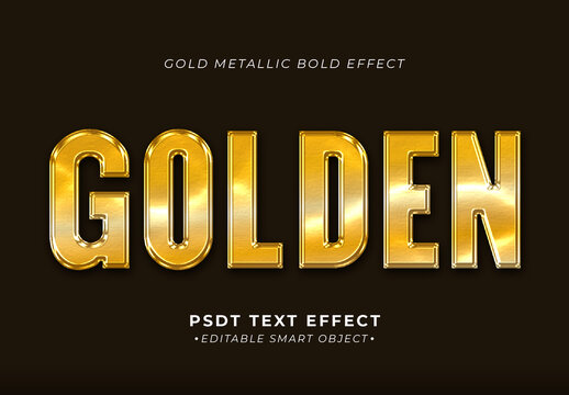 Golden Metallic Text Effect