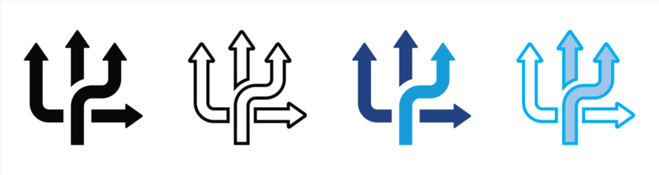 Flexibility icon set multiple style collection