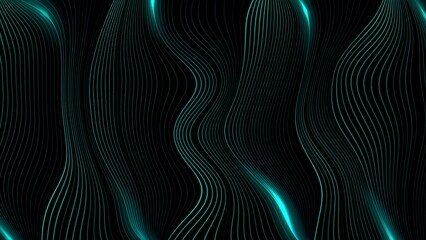 Blue minimal wavy lines abstract futuristic tech background