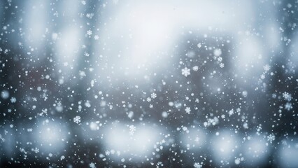 Photorealistic winter river landscape at sunset with snow-covered pine trees, gentle snowfall, winding river reflecting warm light, and a calm serene atmosphere.