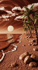 fantasy landscape chocolate beach