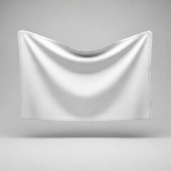 Elegant white fabric draped in modern style for design presentation