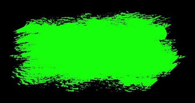 brush stroke shape ink splattering flowing and washing on chroma key green screen, ink splatter splash effect