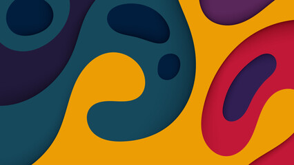 Abstract colorful vector background with swirling circles, flowing waves, and bright modern design