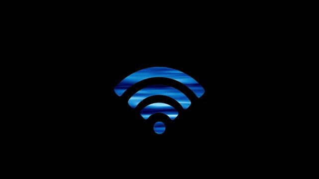 Abstract wifi symbol motion background